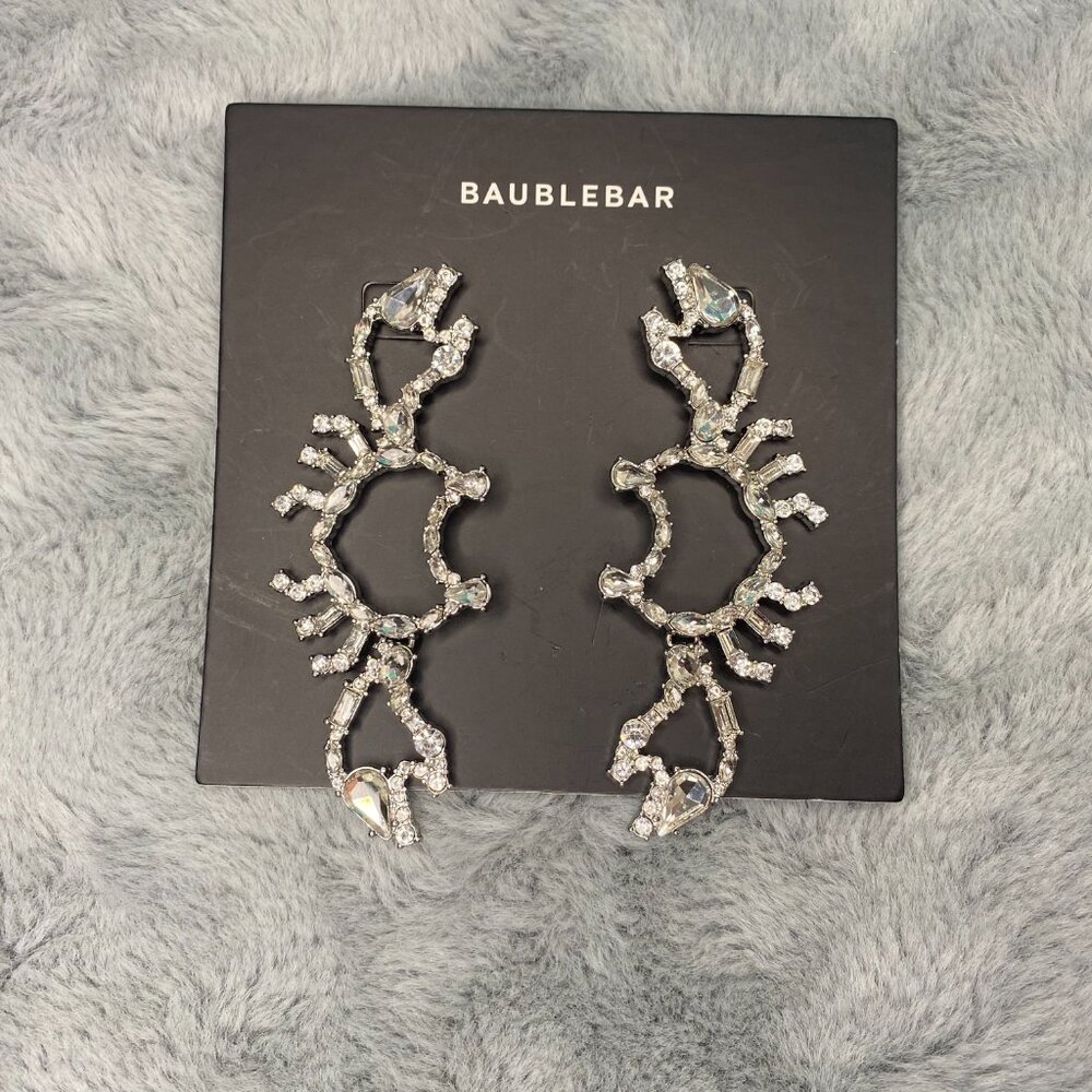 NWT Baublebar Glass Crab Drop Statement Earrings